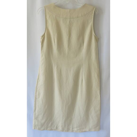 212 COLLECTION Dress Size 10 Sleeveless Embroidered Mid Length Khaki Casual - Picture 2 of 8